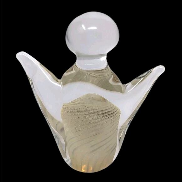 Art Glass Angel Wings Up Paperweight Abstract Figurine - Picture 4 of 8